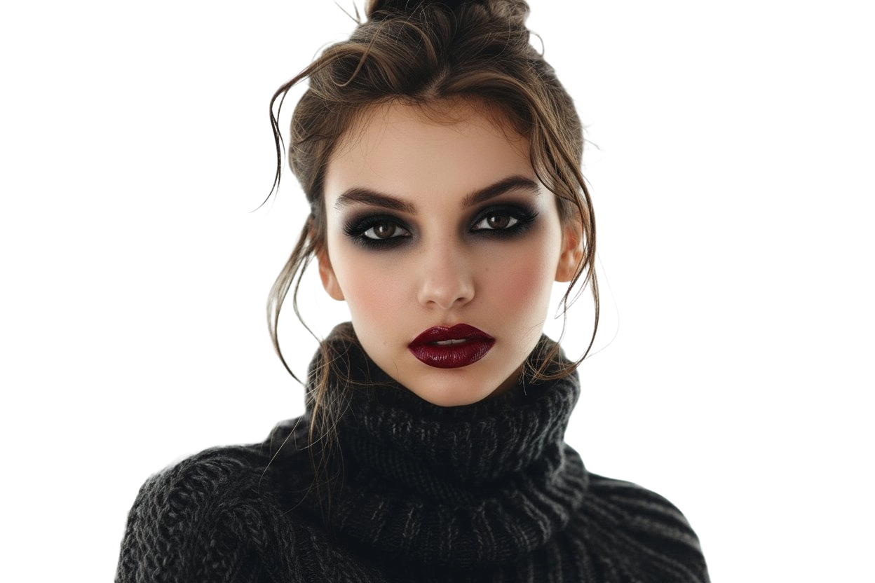 Campaign talent in a black sweater