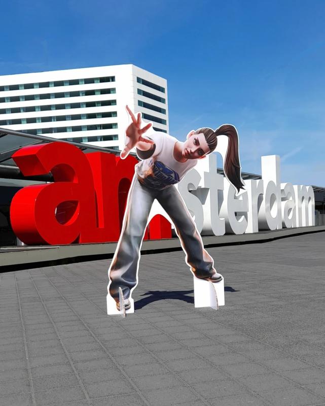 Zus campaign image outside the Amsterdam sign